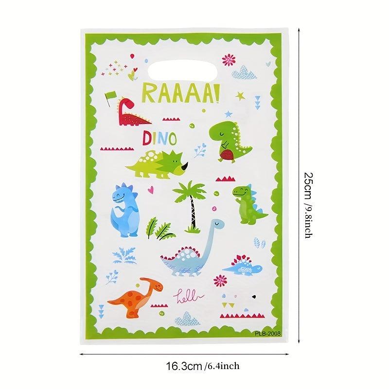 10pcs Dinosaur Gift Bag Kids Birthday Party Supplies