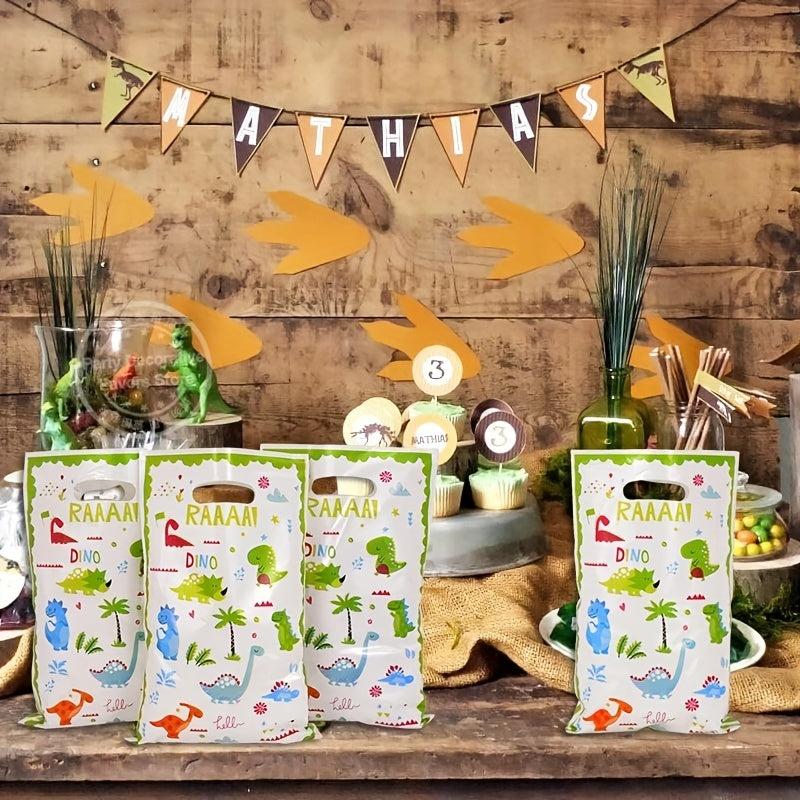 10pcs Dinosaur Gift Bag Kids Birthday Party Supplies