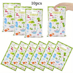 10pcs Dinosaur Gift Bag Kids Birthday Party Supplies