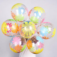 10pcs 12 Inch Chrysanthemum Foam Sequin Latex Balloons Party Decoration