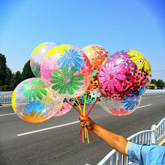 10pcs 12 Inch Chrysanthemum Foam Sequin Latex Balloons Party Decoration