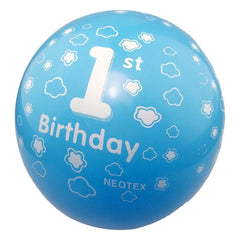 10pcs 1st Birthday Pink Printed Balloon Party Decor