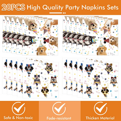 31pcs Dog Birthday Party Supplies Puppy Party Tableware For Decorations