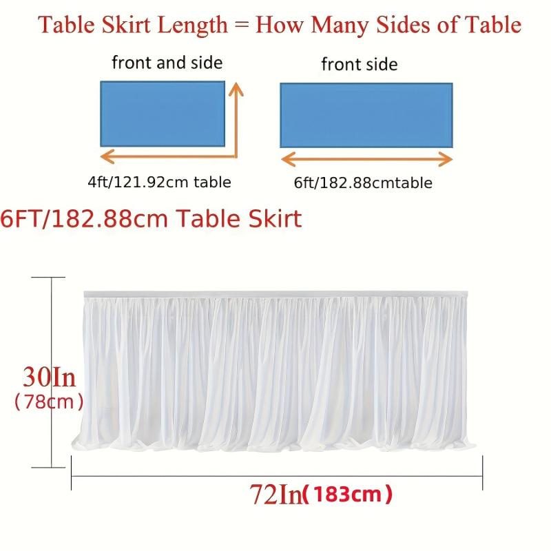 Gauze Table Skirt Kitchen Table Skirt Party Wedding Decoration