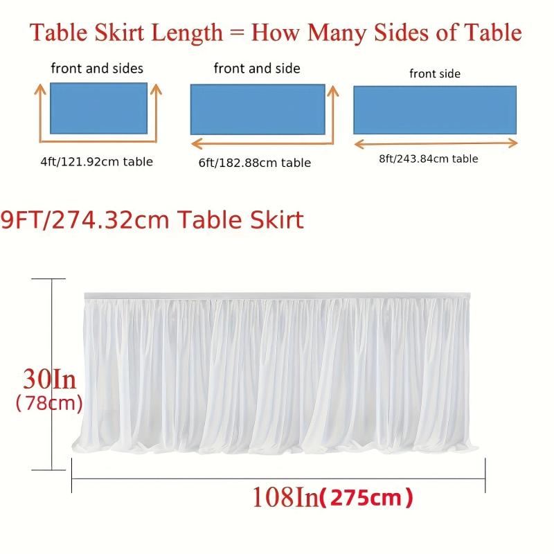 Gauze Table Skirt Kitchen Table Skirt Party Wedding Decoration