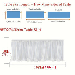 Gauze Table Skirt Kitchen Table Skirt Party Wedding Decoration