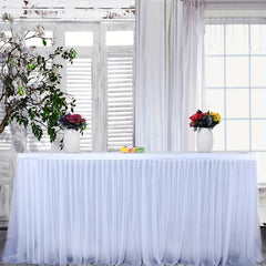 Gauze Table Skirt Kitchen Table Skirt Party Wedding Decoration