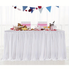 Gauze Table Skirt Kitchen Table Skirt Party Wedding Decoration