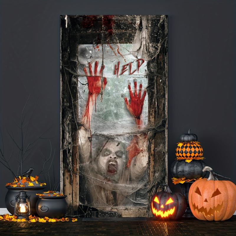 Halloween Horror Door Cover - Halloween Party Decoration