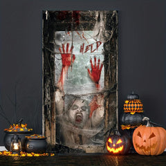 Halloween Horror Door Cover - Halloween Party Decoration