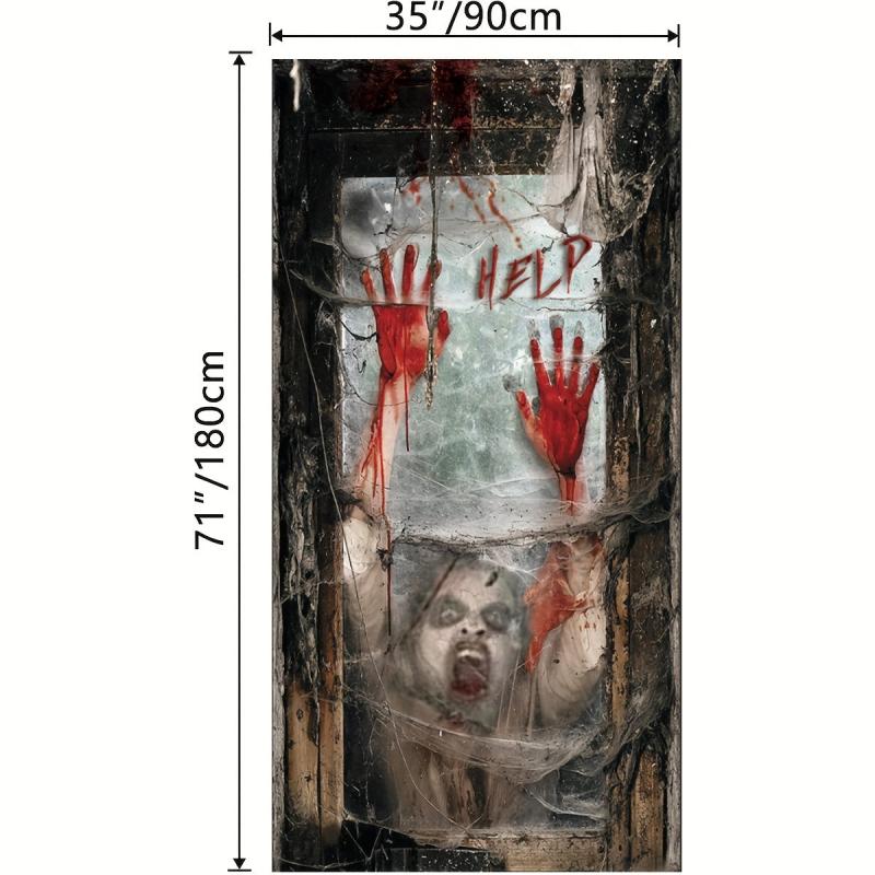 Halloween Horror Door Cover - Halloween Party Decoration