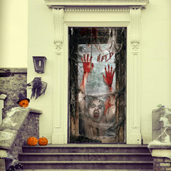 Halloween Horror Door Cover - Halloween Party Decoration