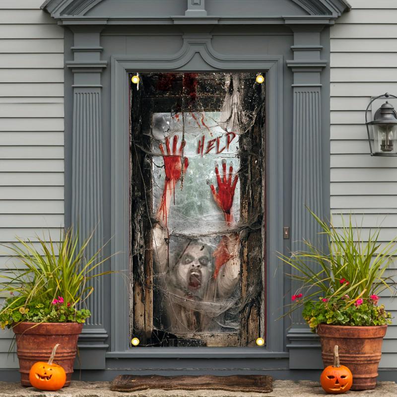Halloween Horror Door Cover - Halloween Party Decoration