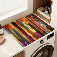 Colorful Geometric Dish Drying Mat Water Absorbing And Draining Pad