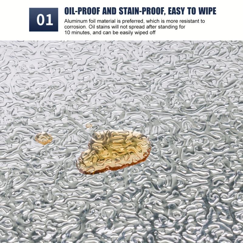 Waterproof Kitchen Stickers- High Temp Resistant Self Adhesive Backsplash Liner