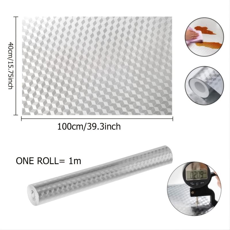 Waterproof Kitchen Stickers- High Temp Resistant Self Adhesive Backsplash Liner