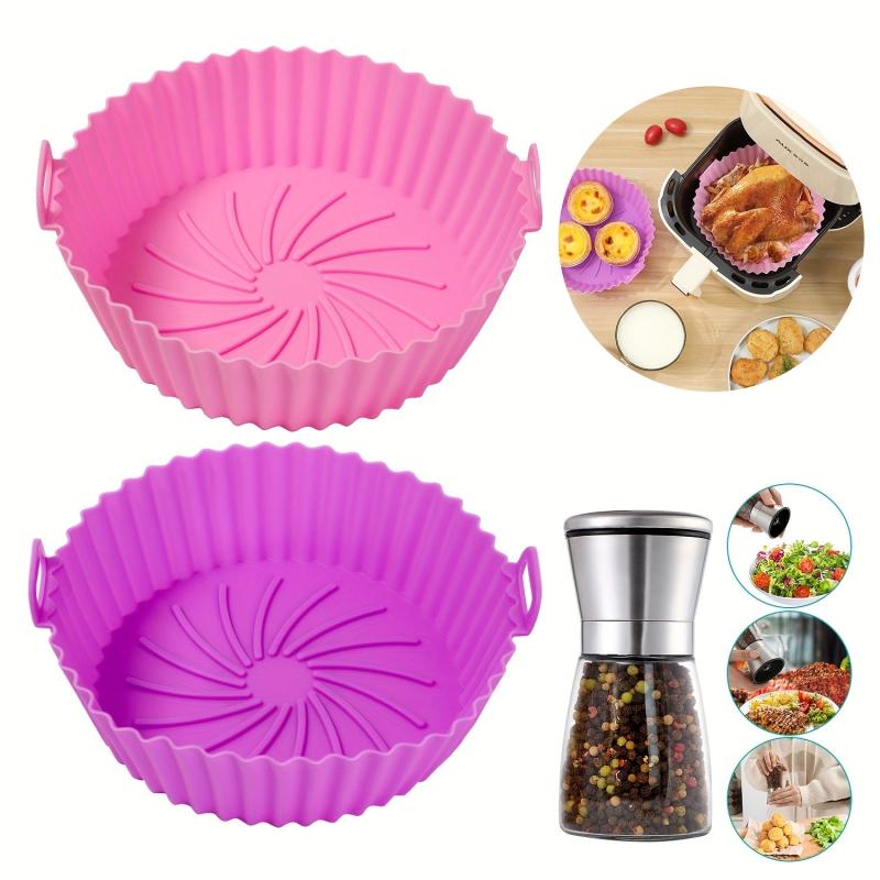 Silicone Air Fryer Pot Liners | Easy Cleaning & Round Air Frye