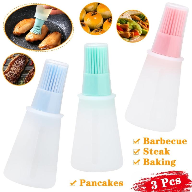 3pcs Silicone Pastry Basting Brush for Kitchen Cooking