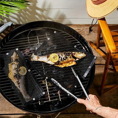 Non stick BBQ Bag Reusable High Temp PTFE Teflon Baking Grid Bag