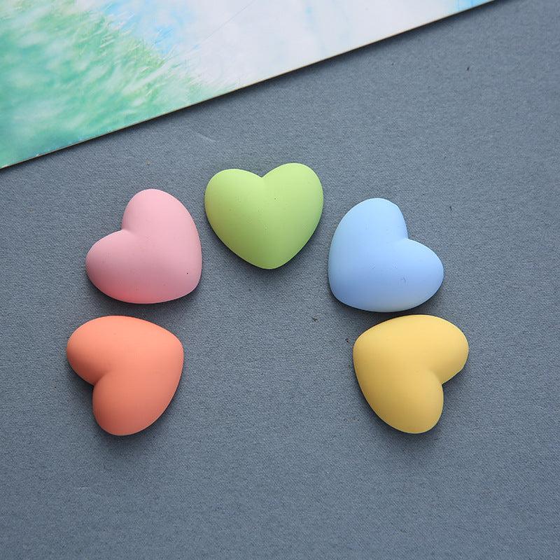 5pcs Heart Shaped Refrigerator Magnets Morandi Love Heart Stickers