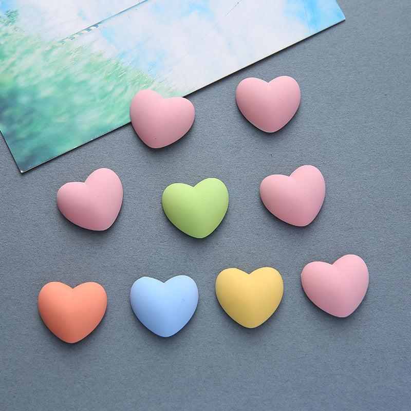 5pcs Heart Shaped Refrigerator Magnets Morandi Love Heart Stickers