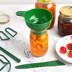 6pcs Canning Kit: Funnel, Lifter, Wrench, Lid Lifter, Tongs