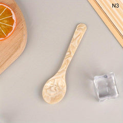 Vintage Acrylic Spoon Set Cake Jam Coffee Soup Spoon Kitchen Gadgets