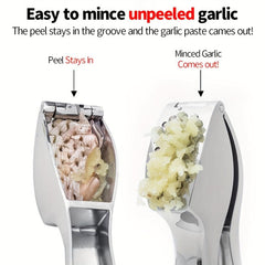 Ergonomic Garlic Press for Easy Garlic Mincing