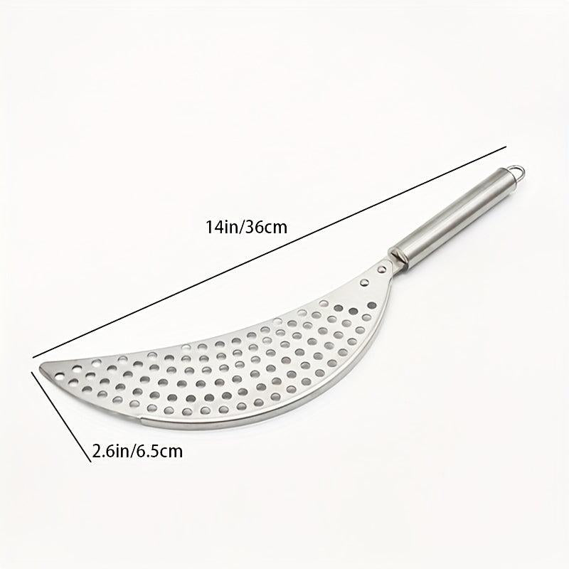 2pcs Stainless Steel Pot Strainer Hand Held Drainer for Noodles Pasta Veggies