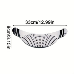 2pcs Stainless Steel Pot Strainer Hand Held Drainer for Noodles Pasta Veggies
