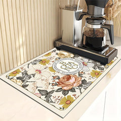 Absorbent Dish Drying Pad Soft Diatom Mud Drain Mat