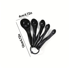Kitchen Measuring Spoons Set Plastic Stackable Small Tablespoon Graduated