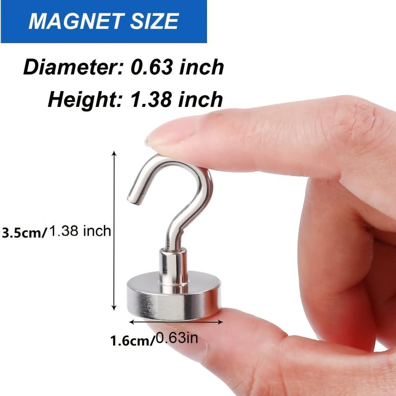 30pcs Magnetic Hooks 12 25 KG Heavy Duty Earth Magnets With Hook