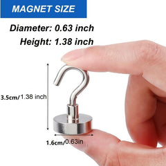 30pcs Magnetic Hooks 12 25 KG Heavy Duty Earth Magnets With Hook