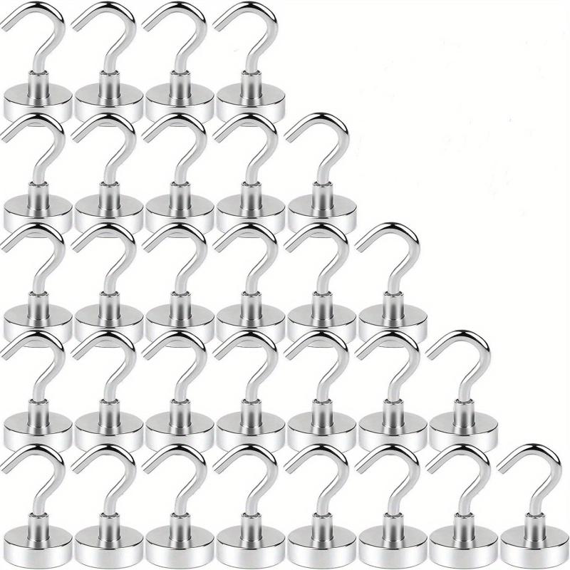 30pcs Magnetic Hooks 12 25 KG Heavy Duty Earth Magnets With Hook