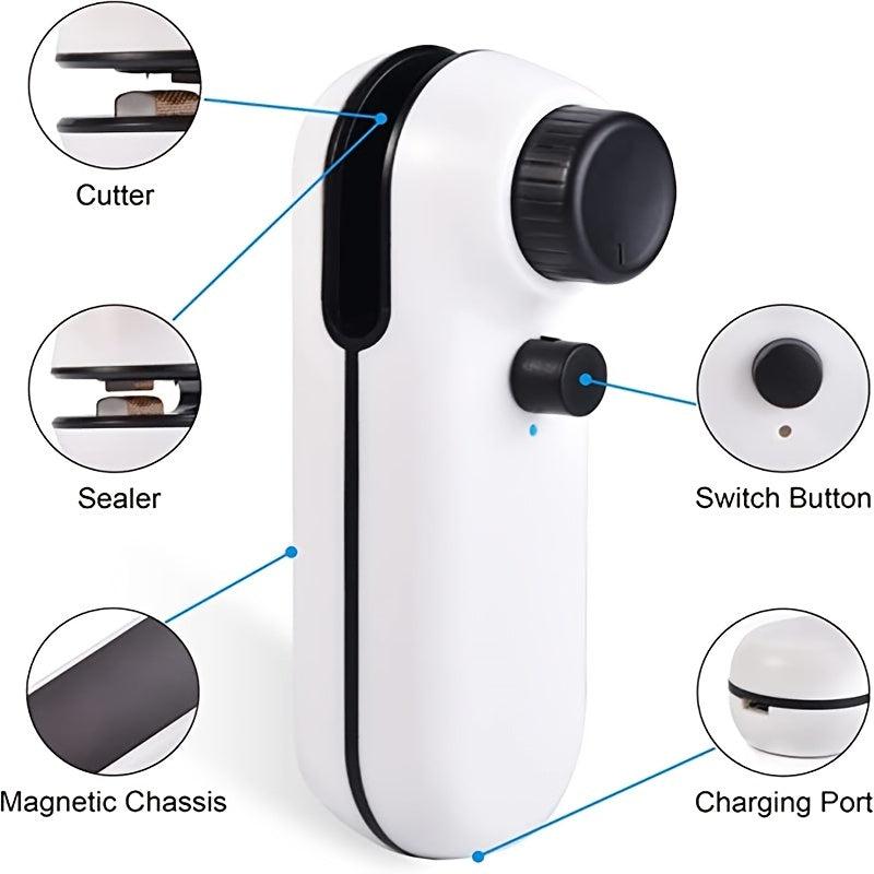 Portable Hand Pressure Sealer USB Rechargeable Double Use Sealing Opening