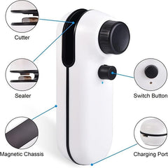 Portable Hand Pressure Sealer USB Rechargeable Double Use Sealing Opening