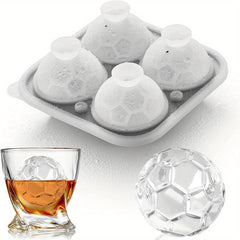 Football Ice Cube Mold Novelty Fun Shapes 5.59cm Round Sphere