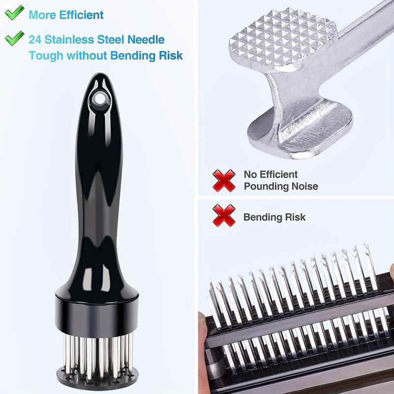 Stainless Steel Meat Tenderizer 16 Pins Fast Loose Meat Needle