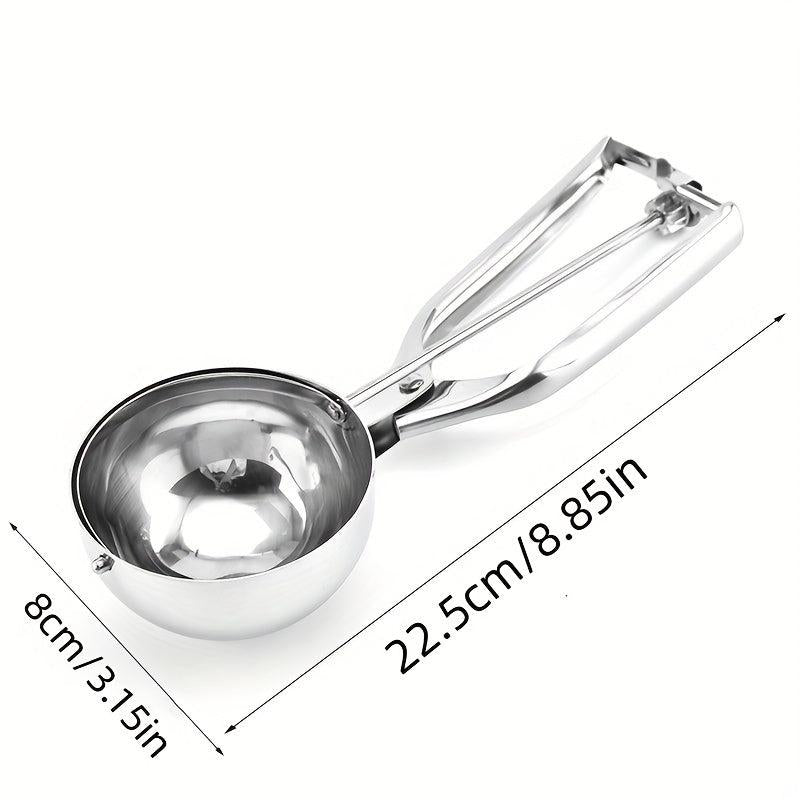 Large Stainless Steel Ice Cream Scoop for Easy Scooping