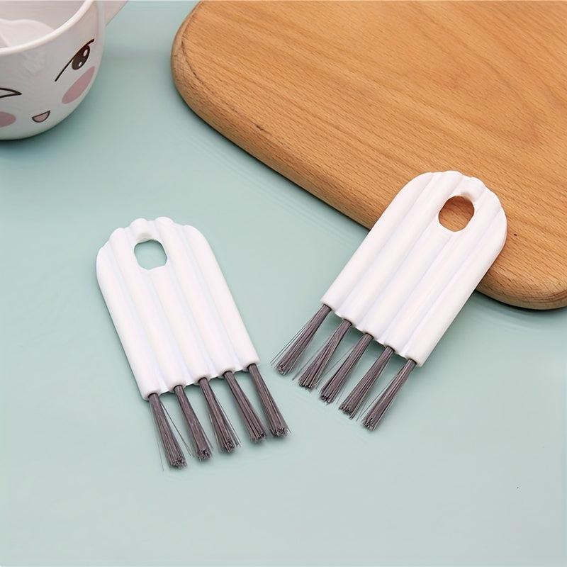5pcs Kitchen Cup Lid Brush Soft Slot Gap Cleaning Brush Household Tools Kit