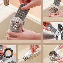 5pcs Kitchen Cup Lid Brush Soft Slot Gap Cleaning Brush Household Tools Kit