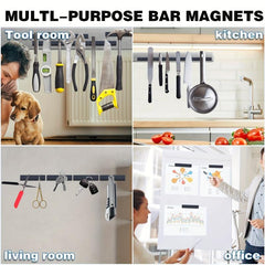 12pcs Neodymium Bar Magnets w/ Adhesive - 60x10x3 mm