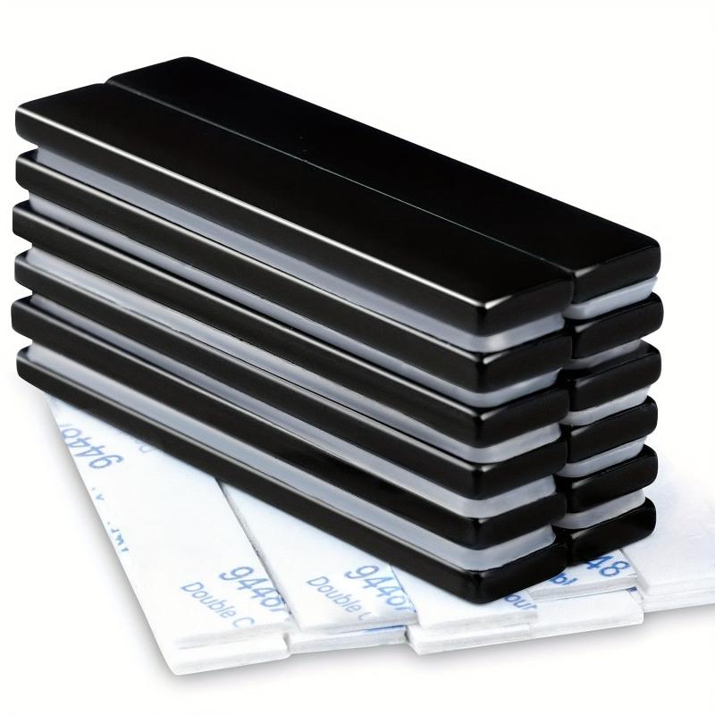 12pcs Neodymium Bar Magnets w/ Adhesive - 60x10x3 mm