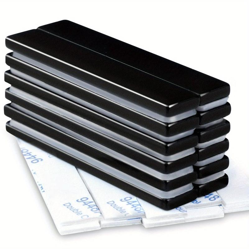 12pcs Neodymium Bar Magnets w/ Adhesive - 60x10x3 mm