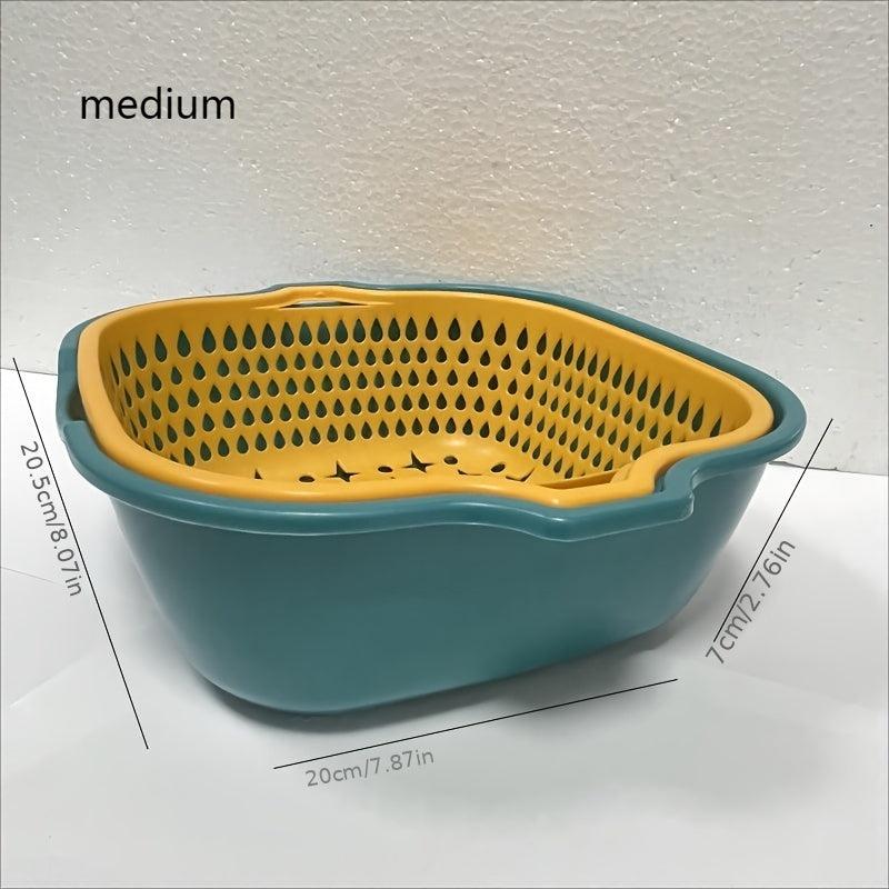 6pcs Plastic Colander Set for Fruits & Veggies Kitchen Gadgets