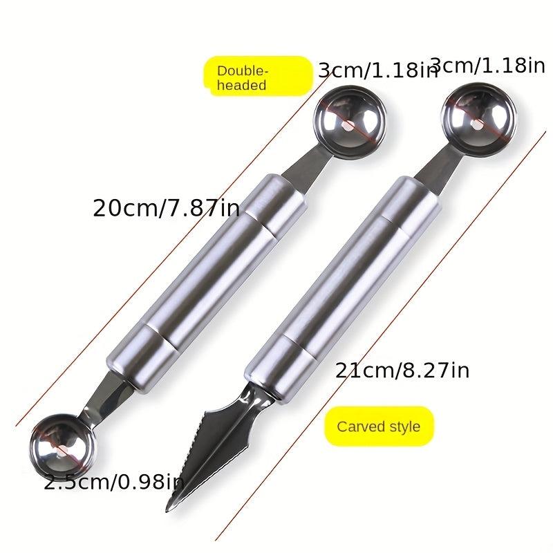 Stainless Steel Fruit Scoop for Carving Peeling Digging Fruits Vegetables