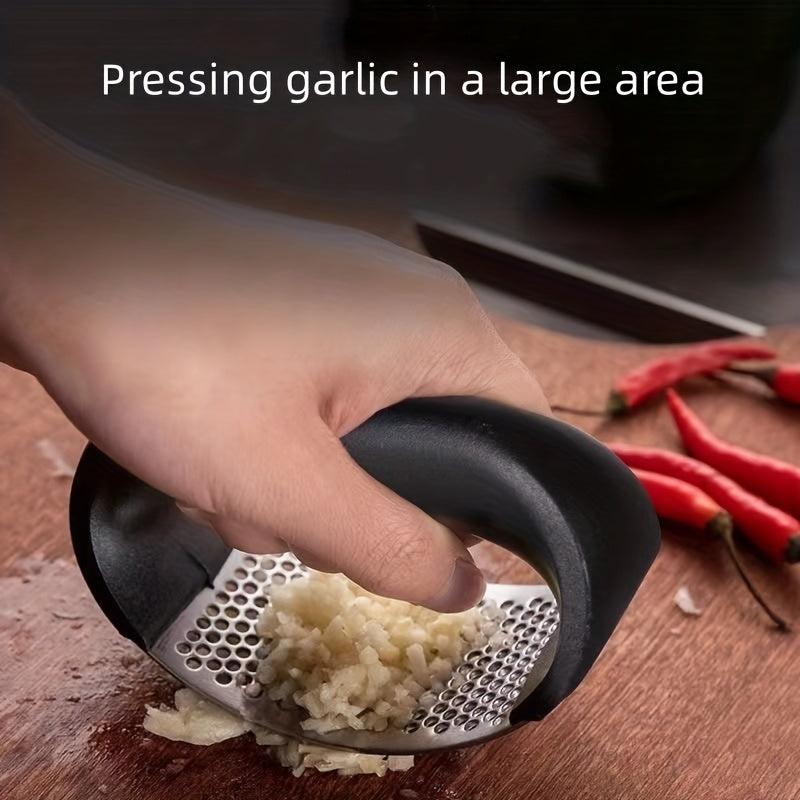 2pcs Stainless Steel Garlic Press Rocker Metal Garlic Mincer Washable Crusher