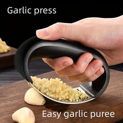 2pcs Stainless Steel Garlic Press Rocker Metal Garlic Mincer Washable Crusher