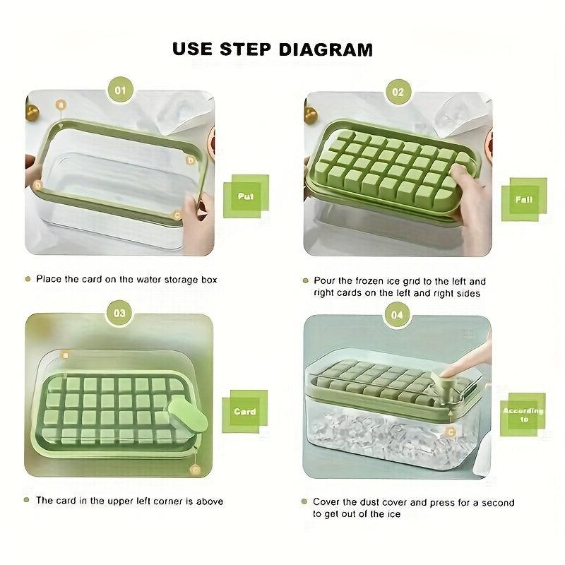Ice Cube Mold Freezer Ice Tray With Lid And Ice Box